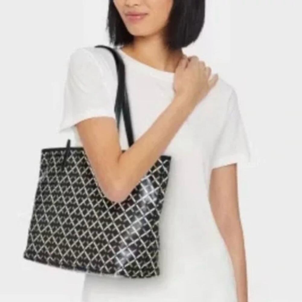 A New Day Coated Canvas Geo Print Tote NWT